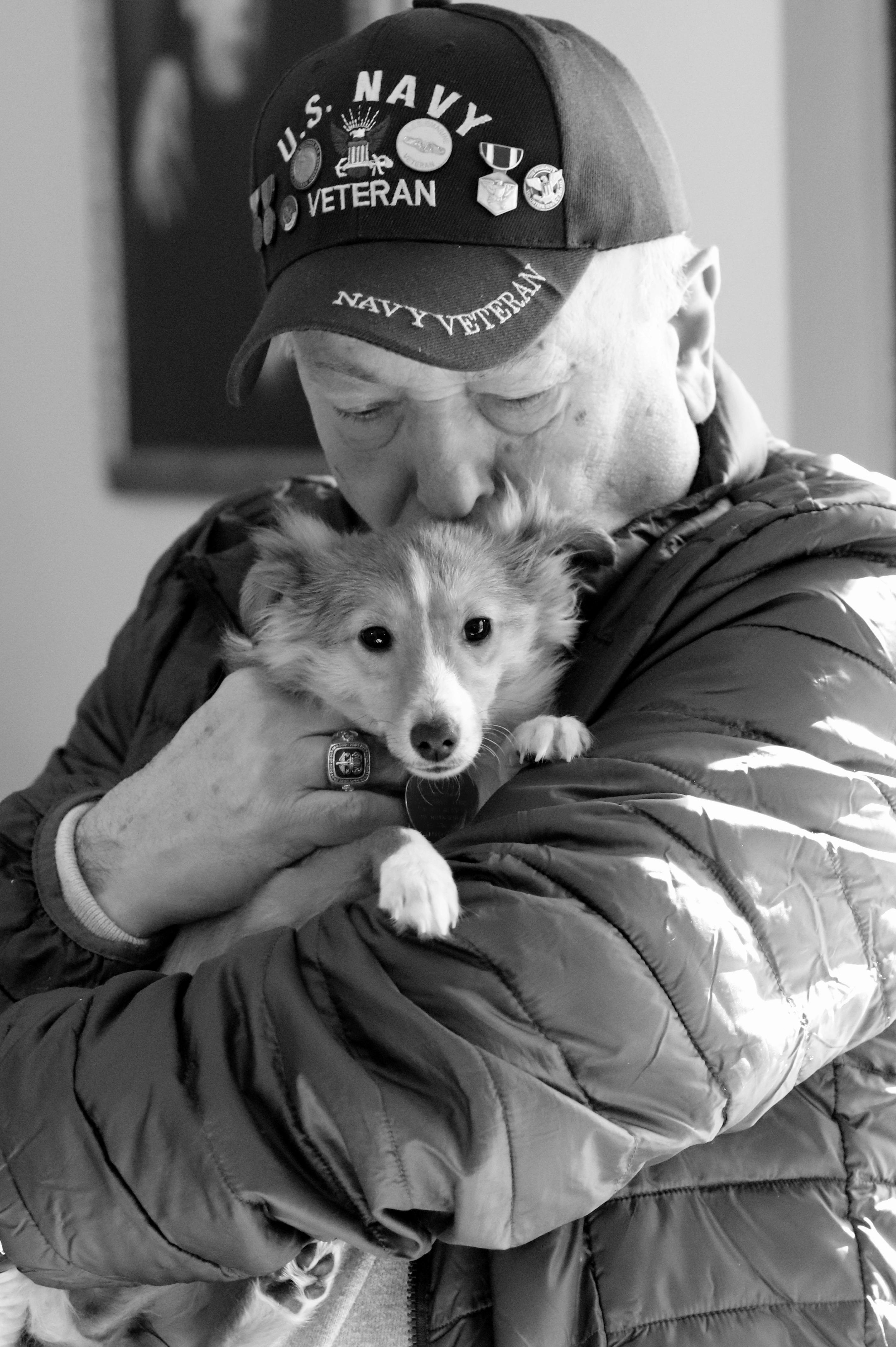 veteran and his dog