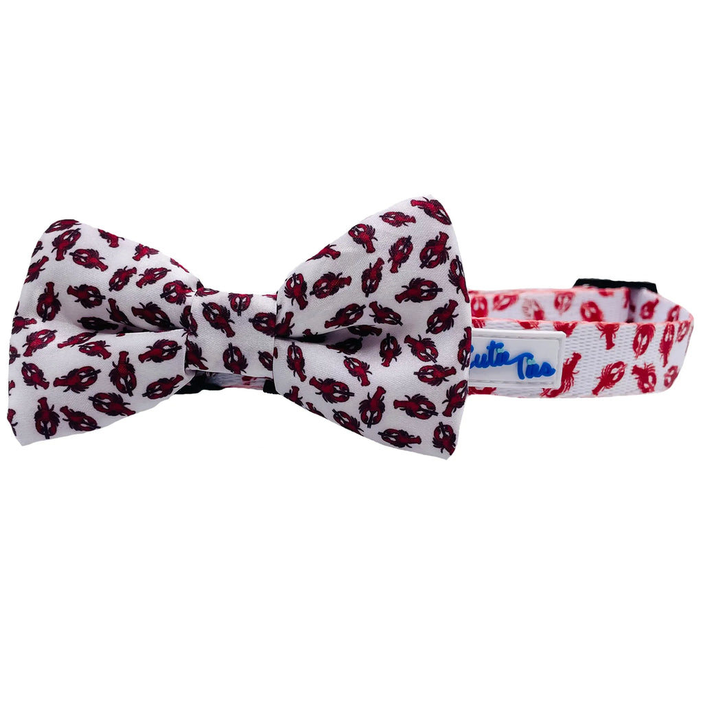 Various Fun Designs Dog Bow Tie - Cutie Ties lobster white