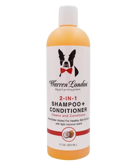 Warren London 2-in-1 shampoo and conditioner bottle on a white background