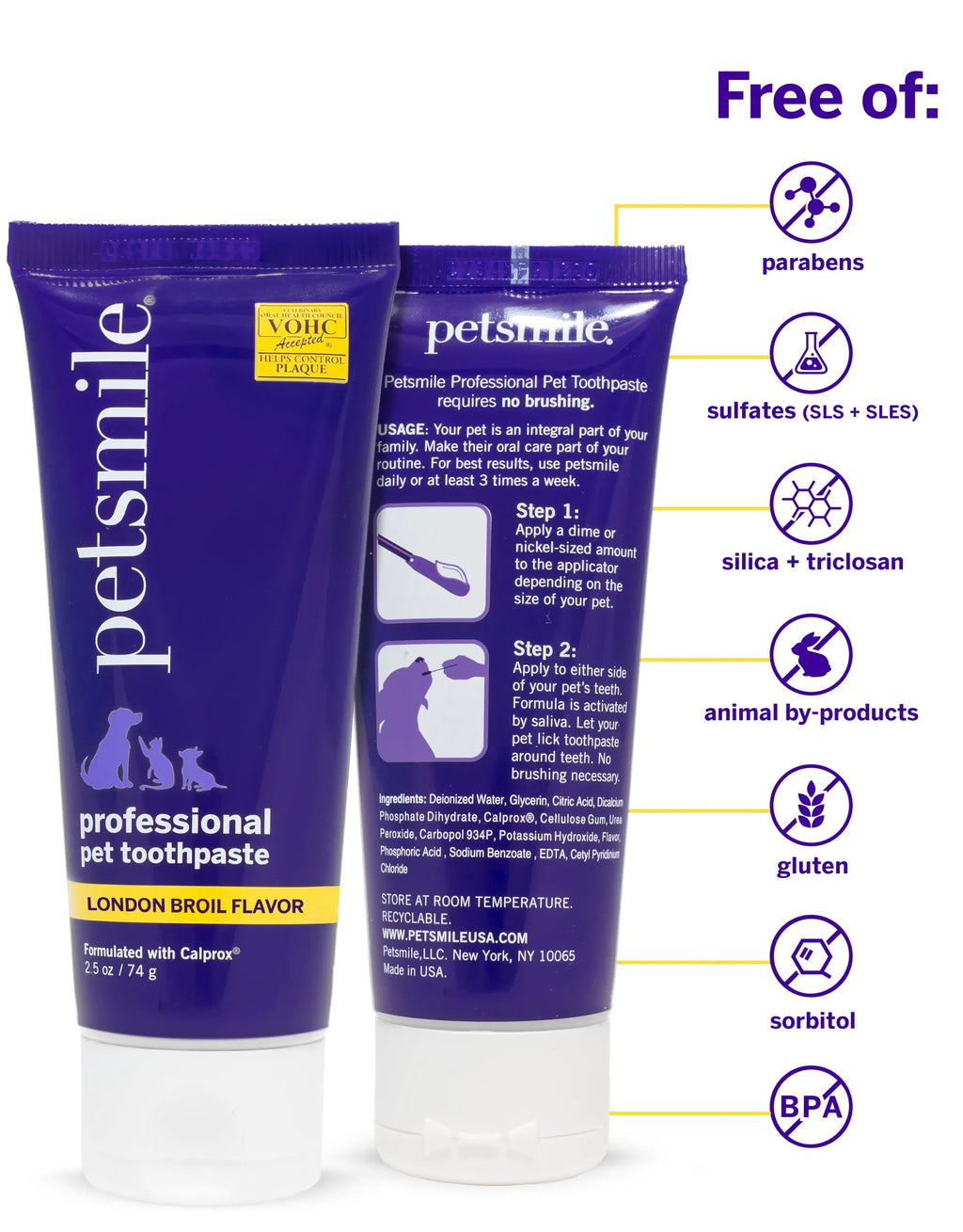 Vet Approved Dog Toothpaste - Petsmile free of