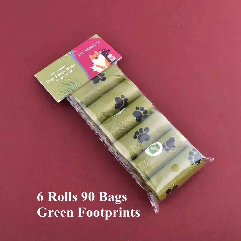 Eco-Friendly Scented Dog Poop Bags - Biodegradable Dog Waste Bags with Dispenser 6 PRINTED ROLLS - Dog Store Online