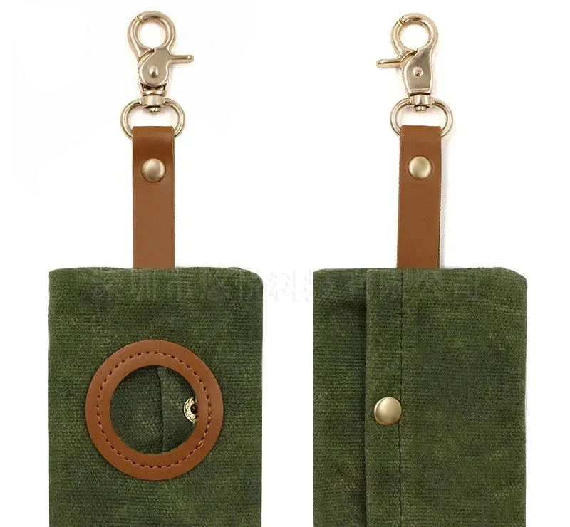 Adjustable_Canvas_Dog_Poop_Bag_Dispenser_green