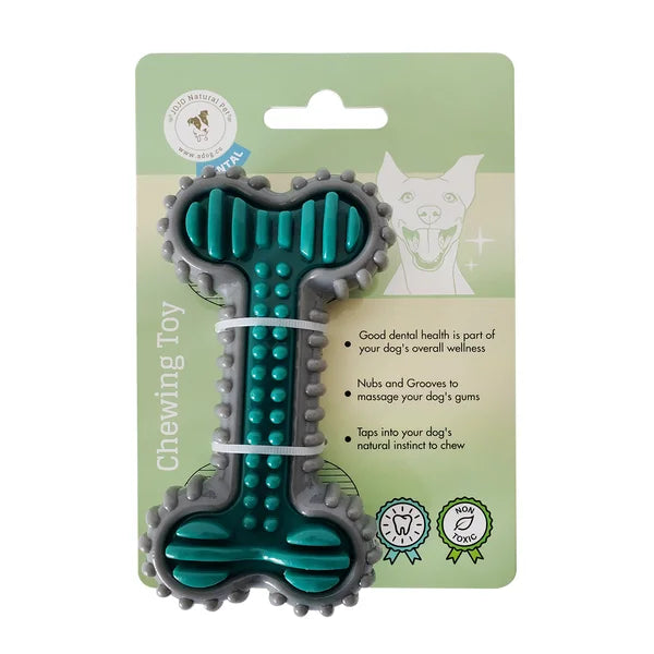 Dog chew toy with packaging on a white background