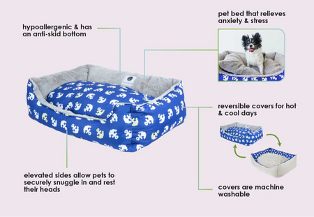 Anchors Away Pet Bed for Dogs - Petique benefits