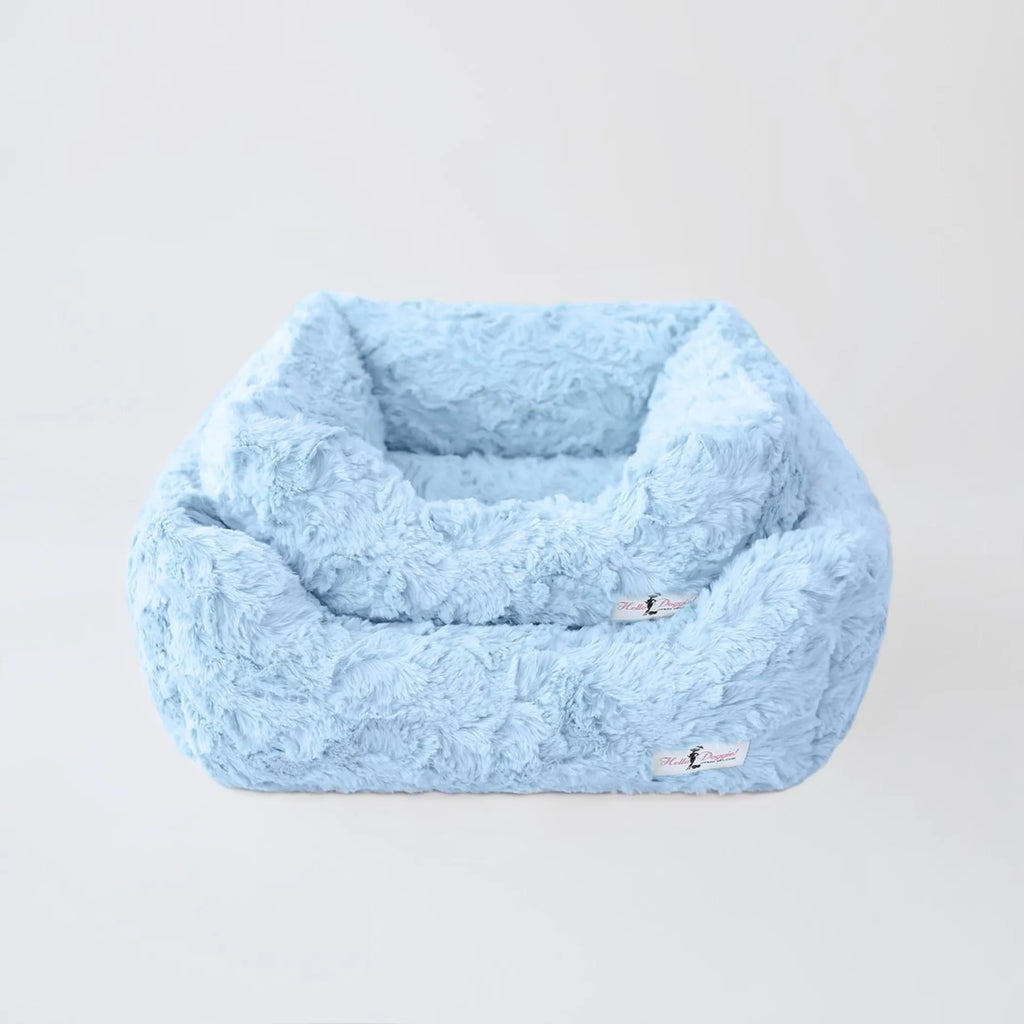 Bella Dog Bed - Hello Doggie blue
