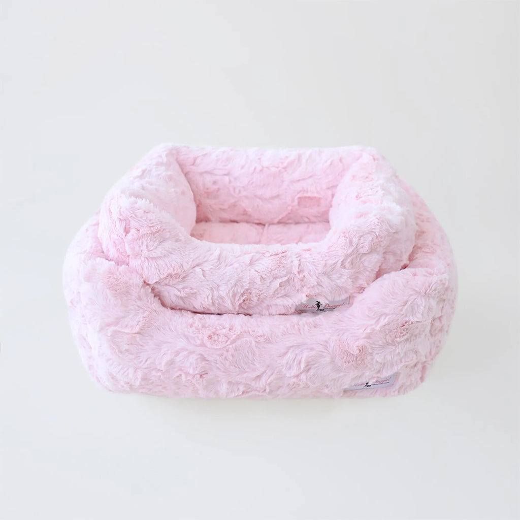 Bella Dog Bed - Hello Doggie pink