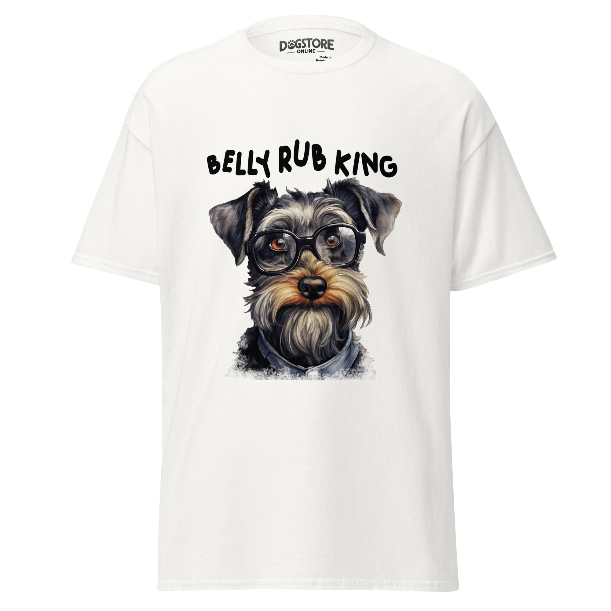 "Belly Rub King" Schnauzer Graphic T-Shirt