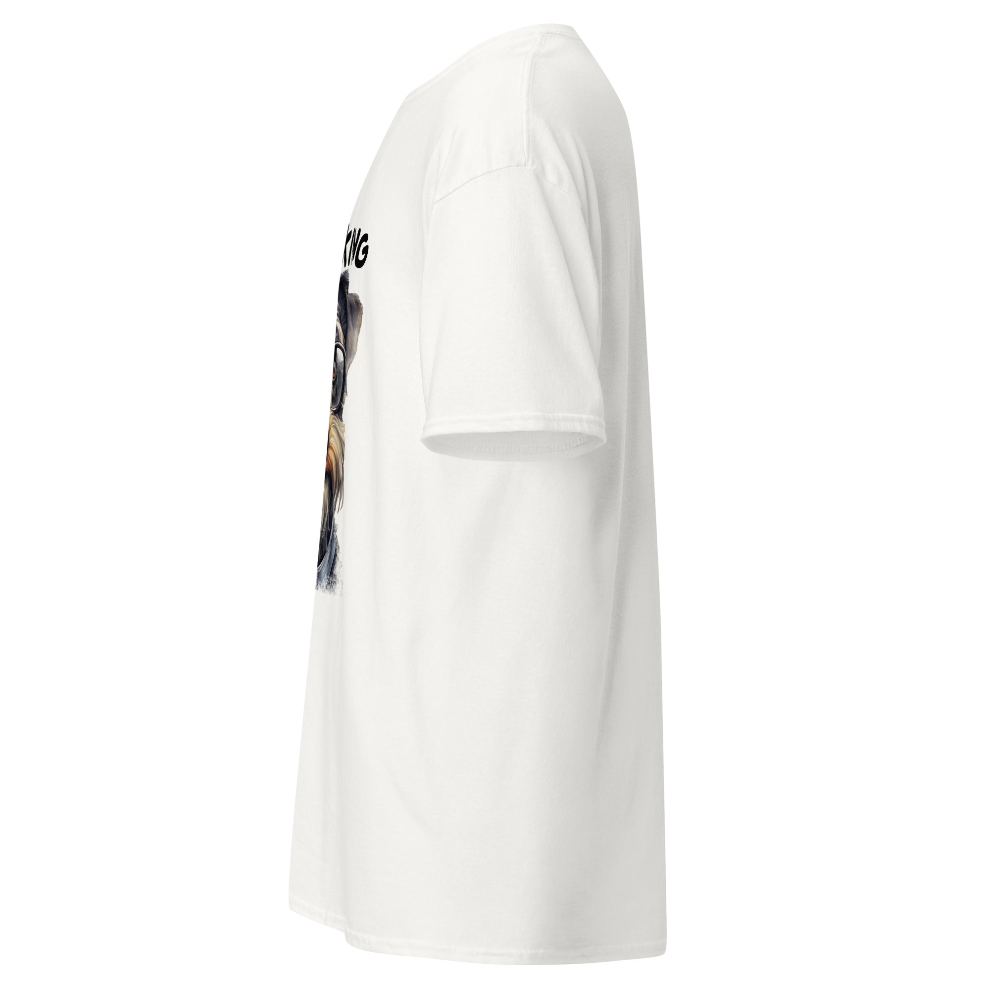 "Belly Rub King" Schnauzer Graphic T-Shirt side 1