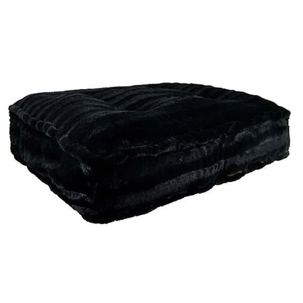 Black pet bed on a white background