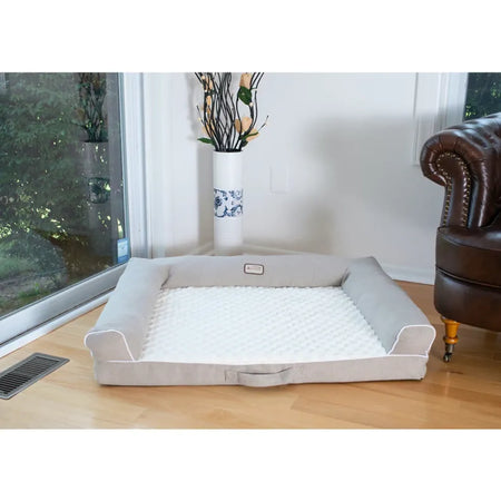 Bolstered Dog Bed Cushion with Memory Foam - AeroMark