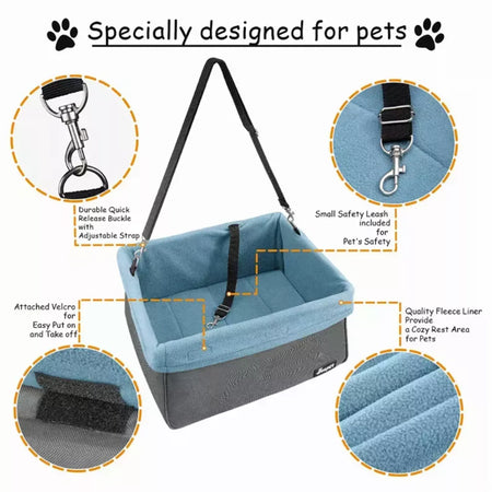 Booster Seats for Cars with Seat Belt for up to 24lbs Dogs - Jespet features
