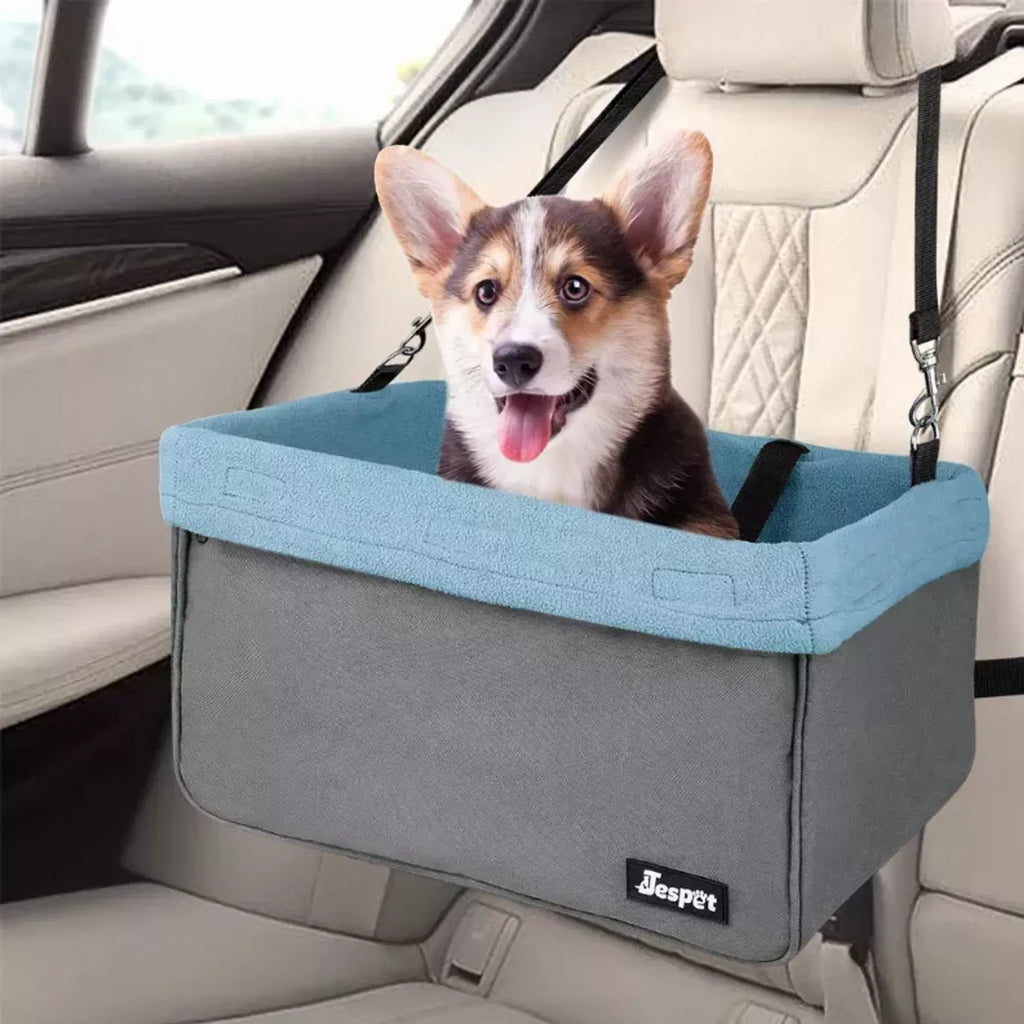 Booster Seats for Cars with Seat Belt for up to 24lbs Dogs - Jespet grey
