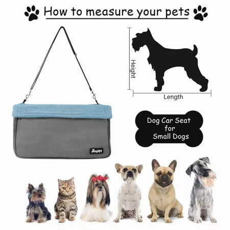 Booster Seats for Cars with Seat Belt for up to 24lbs Dogs - Jespet measure