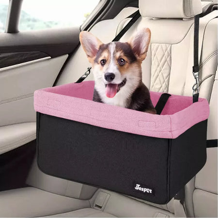 Booster Seats for Cars with Seat Belt for up to 24lbs Dogs - Jespet pink