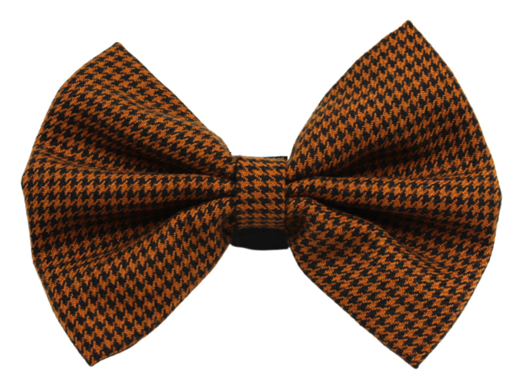 Boy Vintage Small Houndstooth Bowtie for Dogs - Pets Ribbons brown