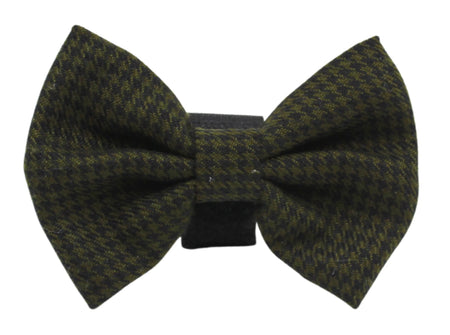 Boy Vintage Small Houndstooth Bowtie for Dogs - Pets Ribbons green
