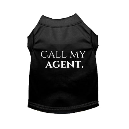 Call My Agent Dog Shirt - Bark Fifth Avenue black