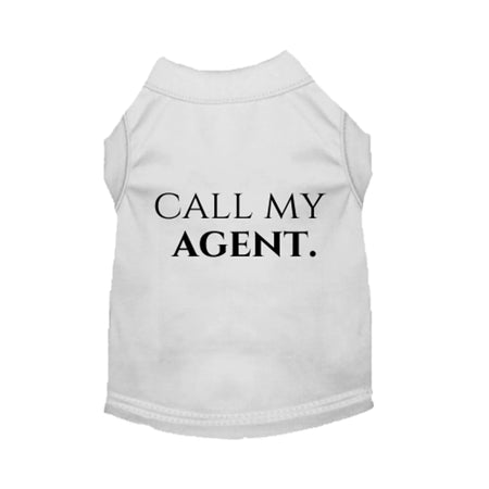 Call My Agent Dog Shirt - Bark Fifth Avenue white