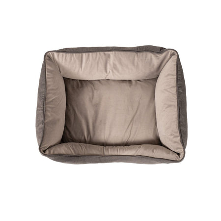 Brown pet bed on a white background