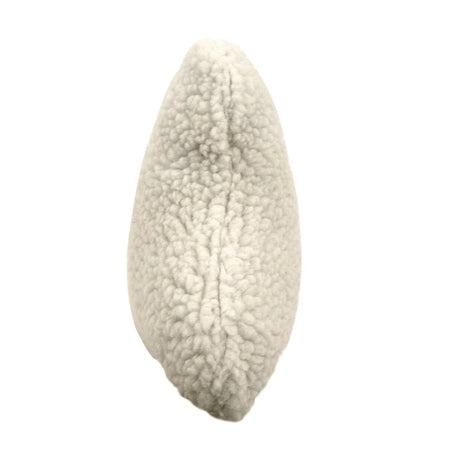 White fleece pillow on a white background