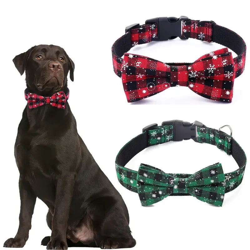 Christmas_Dog_Collar_with_Bow_Tie_showcase_image