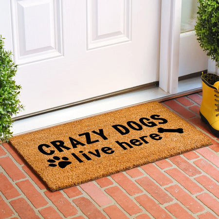 "Crazy Dogs Live Here" Doormat - Calloway Mills