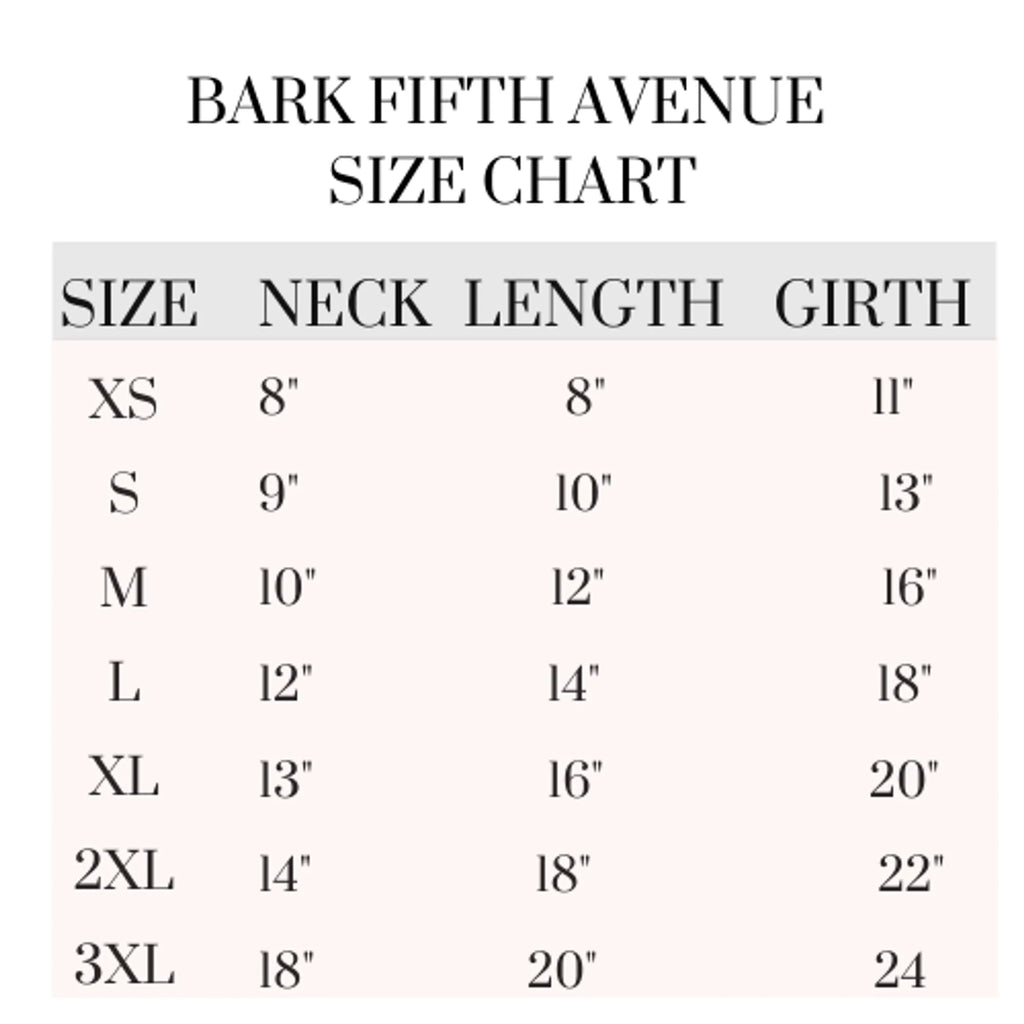 Dapper Dog Sleeveless Tee for Dogs - Bark Fifth Avenue sizing