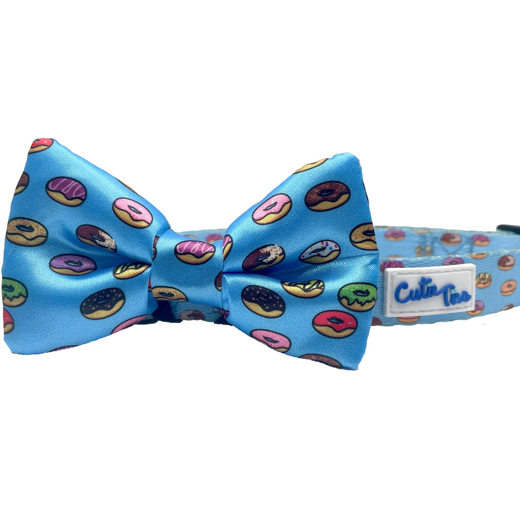 Delightfully Fun Patterns Dog Bow Tie - Cutie Ties donuts