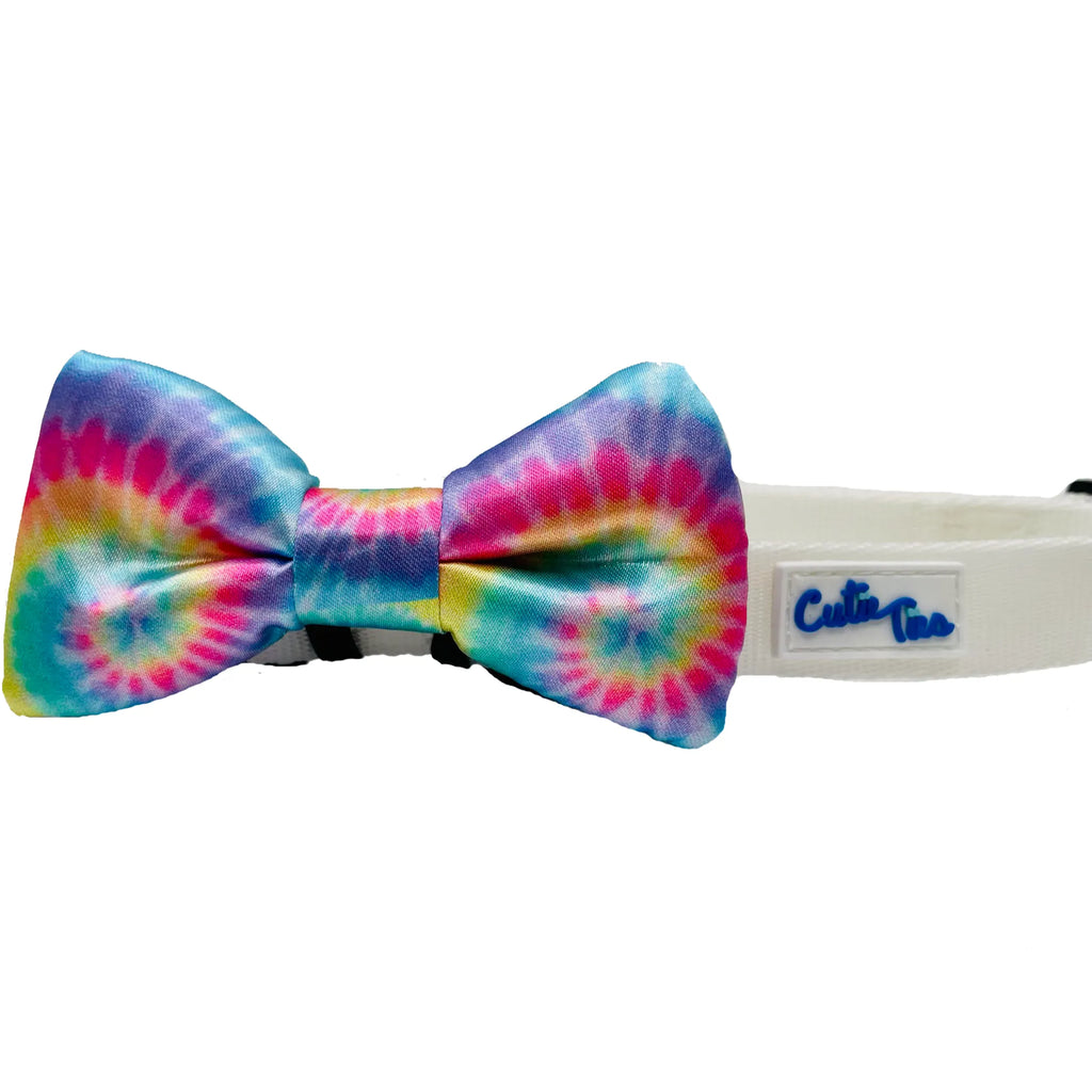 Delightfully Fun Patterns Dog Bow Tie - Cutie Ties pastel tie dye