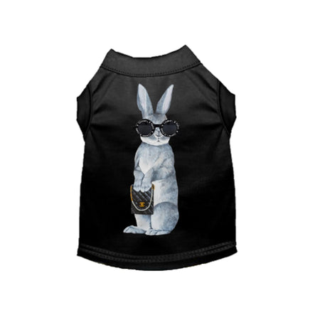 Designer Bunny Dog Tee - Bark Fifth Avenue  black