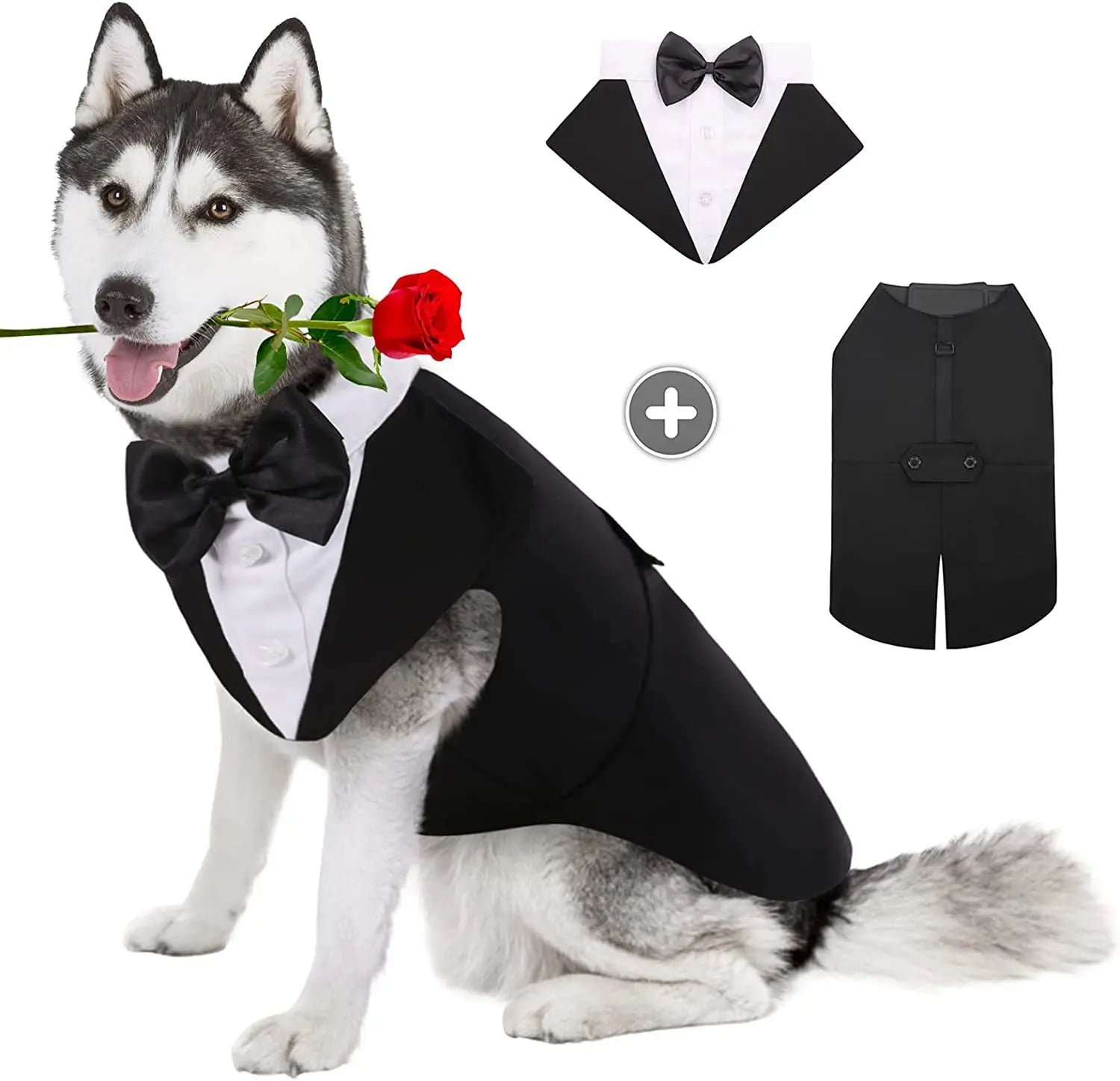 Dog Formal Tuxedo Suit & Bow Tie focal image