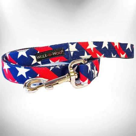 Dog Lead with Stars & Stripes Design - Walk e Woo