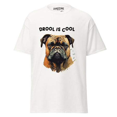 "Drool is Cool" Brown Boxer Face Graphic T-Shirt