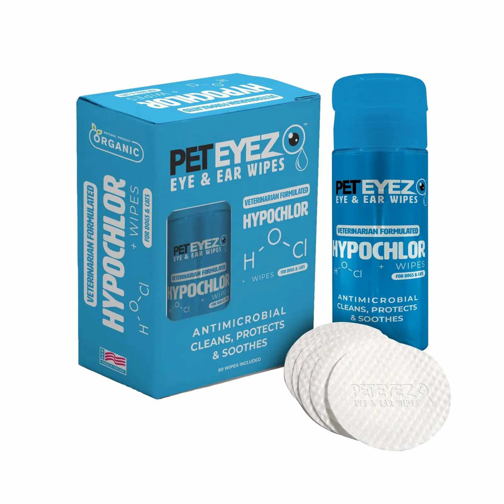 Eye and Ear Wipes with Hypochlor for Dogs - 60ct - Pet Eyez