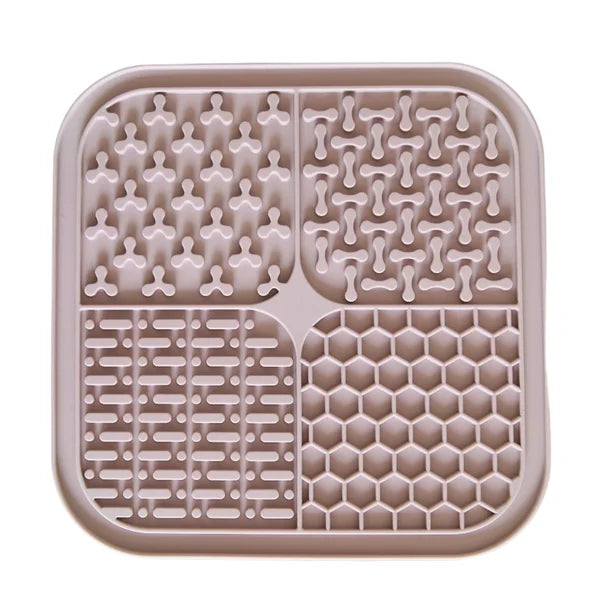 Silicone mat with various patterns on a white background