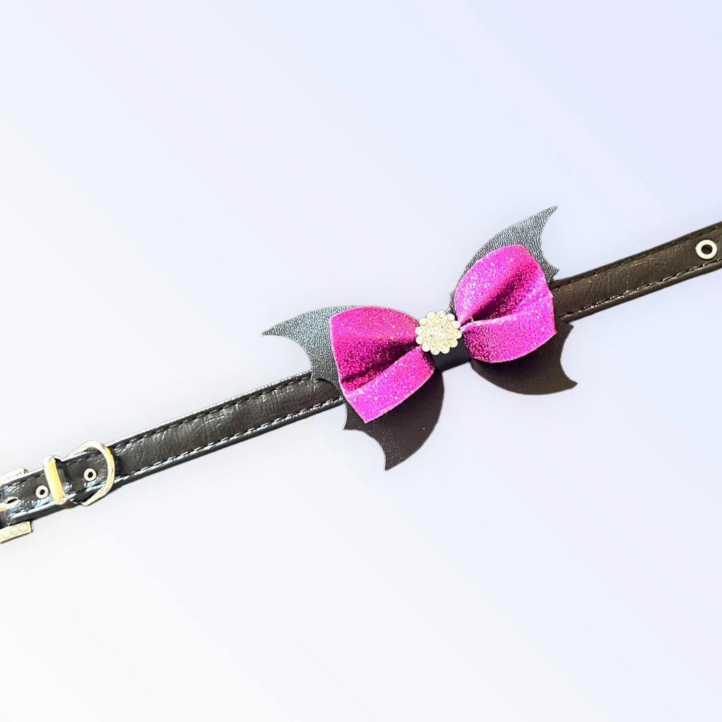 Fa-BOO-lous Bat Collar for Dogs - Bark Fifth Avenue on collar 1