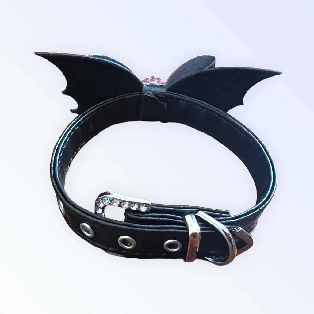Fa-BOO-lous Bat Collar for Dogs - Bark Fifth Avenue rear