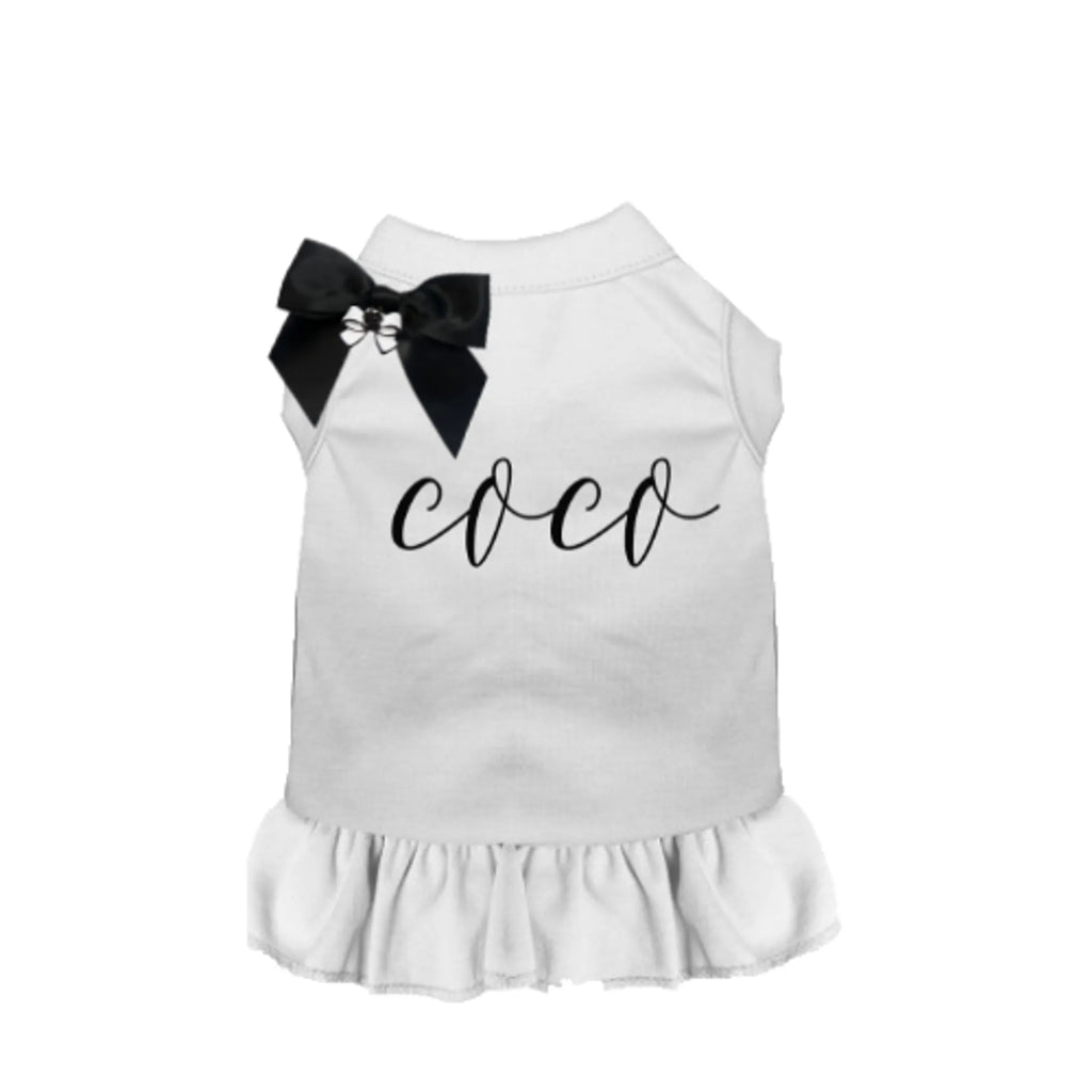 Fancy Coco Dog Dress - Bark Fifth Avenue white