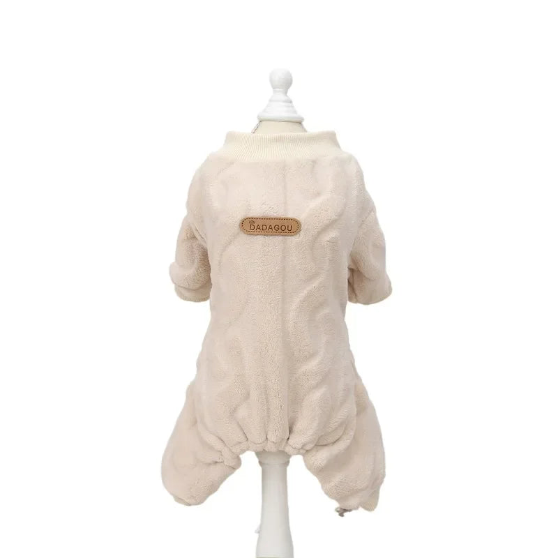 Fleece Dog Jumpsuit khaki