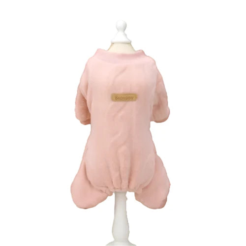 Fleece Dog Jumpsuit pink