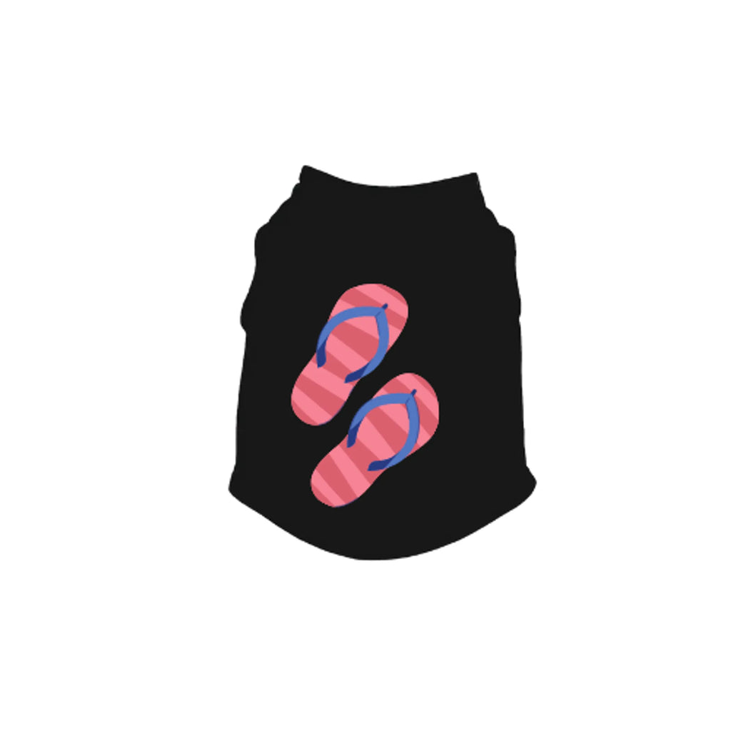 Flipflop Tank Top for Dogs - Bark Fifth Avenue black