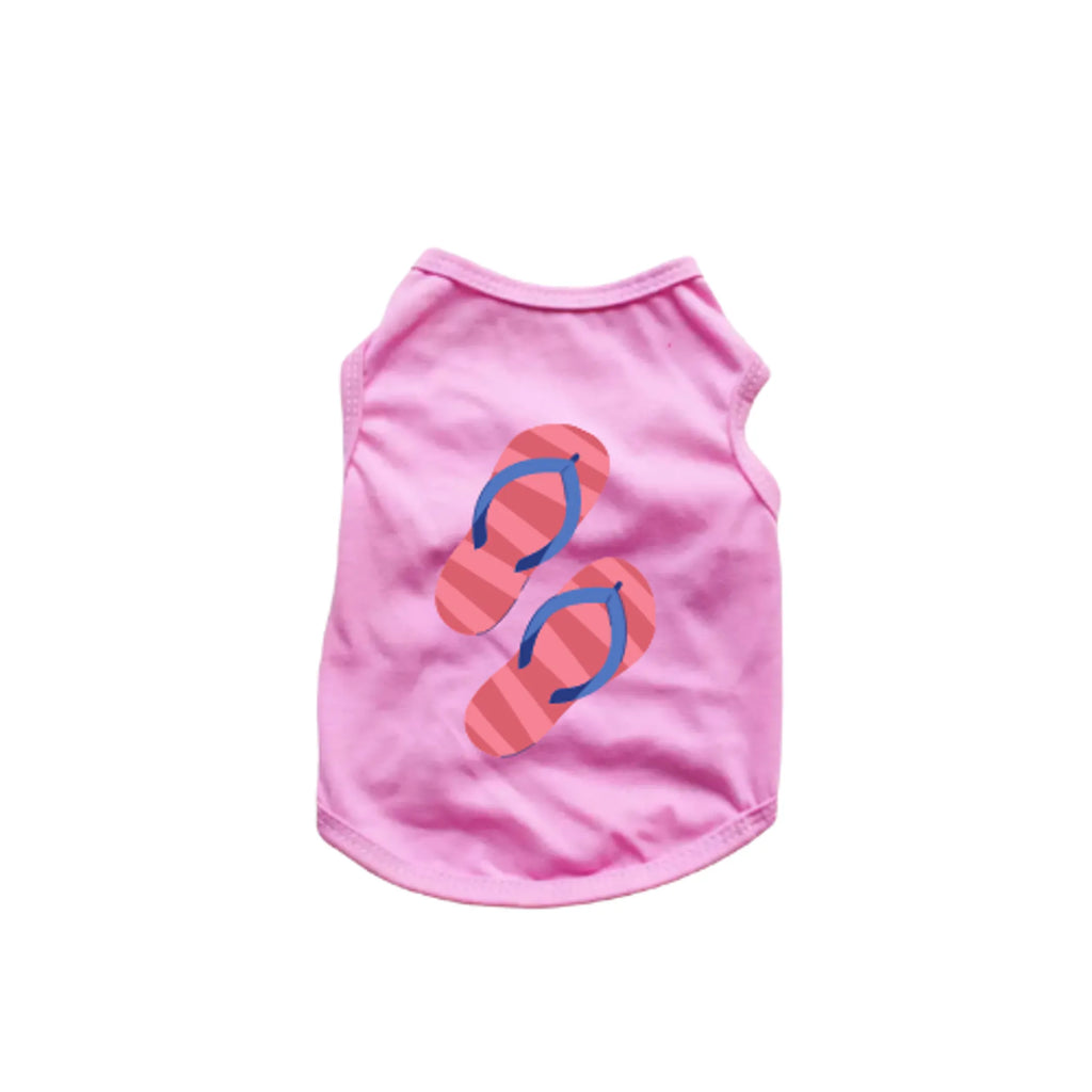 Flipflop Tank Top for Dogs - Bark Fifth Avenue pink