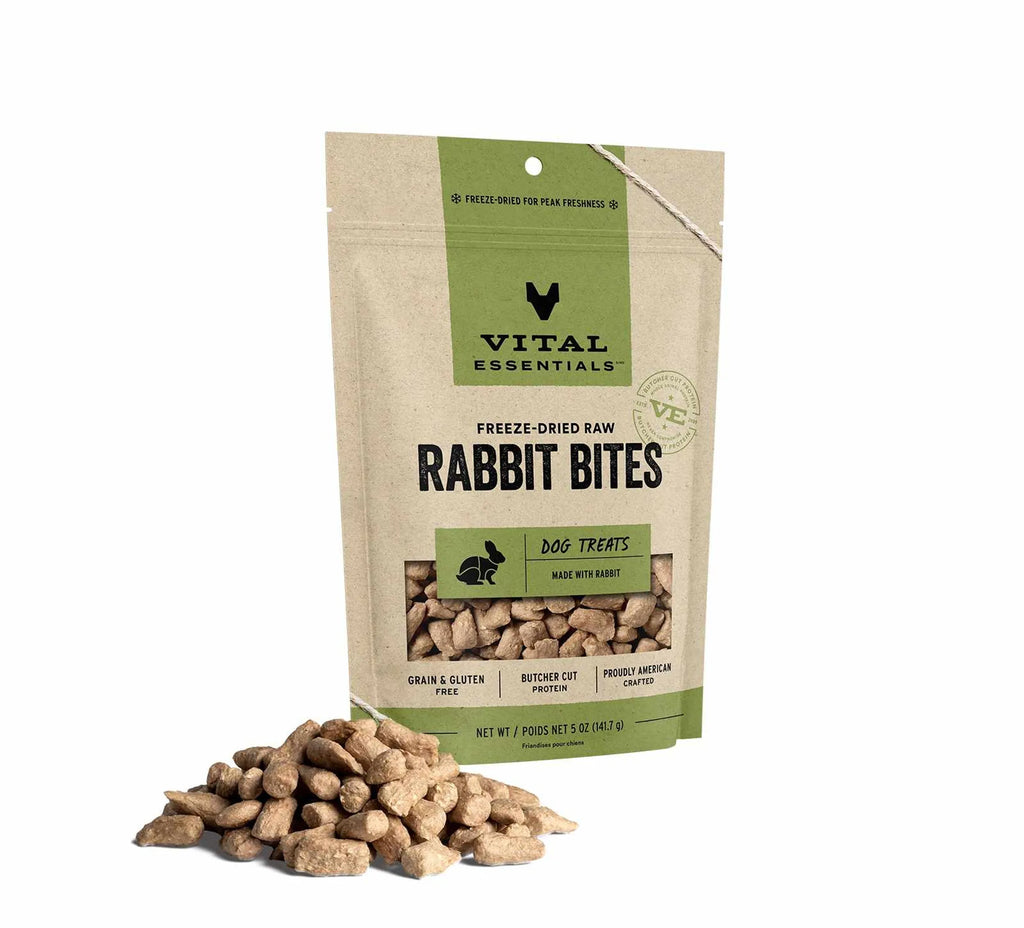 Freeze-Dried Rabbit Bites Dog Treats - Vital Essentials®
