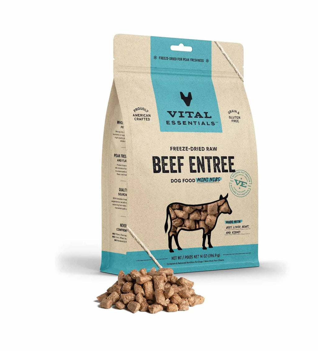 Freeze-Dried Raw Beef Entree Dog Food Mini Nibs - Vital Essentials(R)