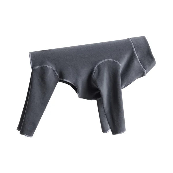 Dark gray dog coat on a white background