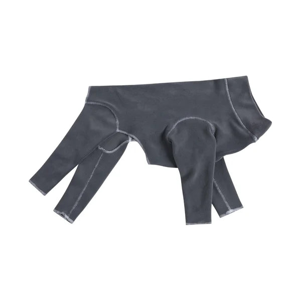 Gray dog coat on a white background