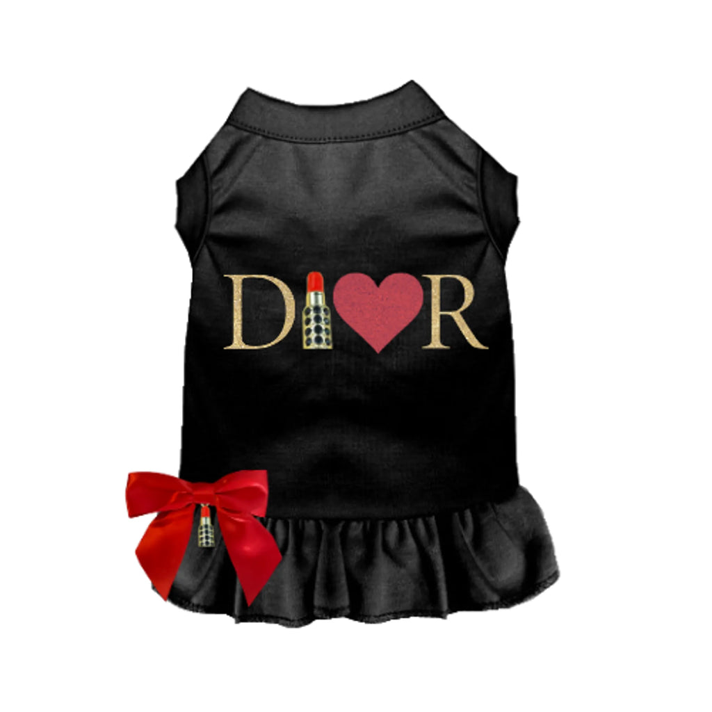 Glitter Dior-able Lipstick Dog Dress - Bark Fifth Avenue