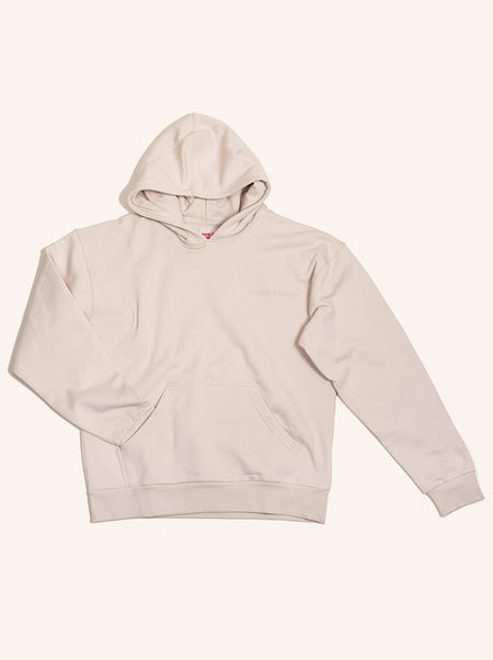 Beige hoodie on a white background