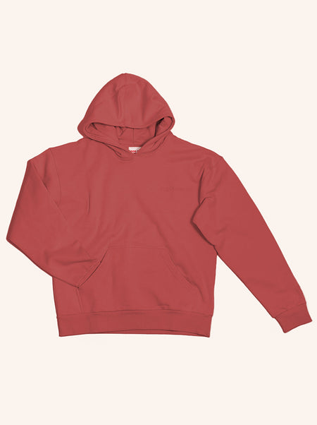 Red hoodie on a white background