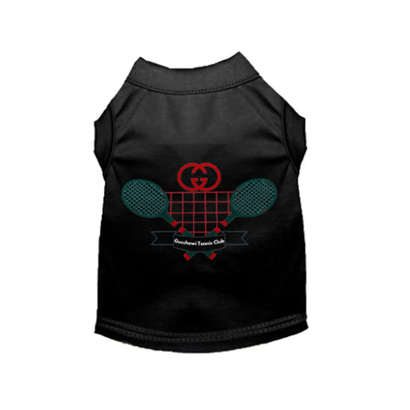 Gucchewi Tennis Club Shirt for Dogs - Bark Fifth Avenue black